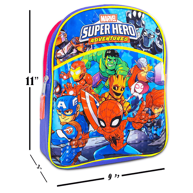 Mini mochila Super Hero Adventures: paquete de 3 piezas con