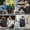 Mochila Negra para Hombres y Mujeres, Mochilas Escolares par