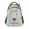 Mochila de flores de caballo para niños y niñas, mochila de