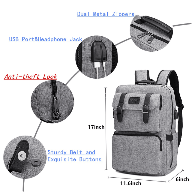 Mochila para ordenador portátil para mujeres y hombres, moch