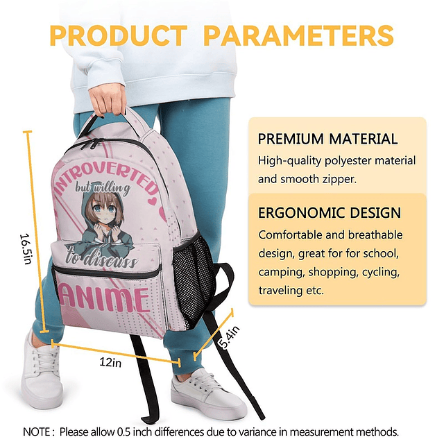 Mochila escolar anime para niñas, mujeres – Mochilas rosas d