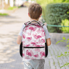 Mochila de flamenco para niñas y niños, mochilas rosas de 16