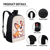 Mochila Kawaii Corgi para la escuela Mochila de 17 pulgadas