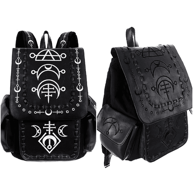 Restyle Runic Gothic Punk School Uni Mochila Festival Wicca