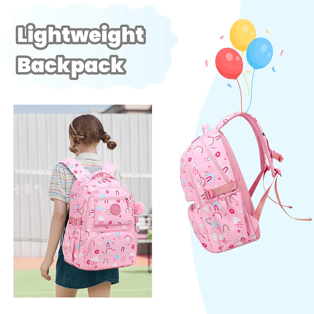 Mochila para niños para niñas, Mochila con estampado de arco