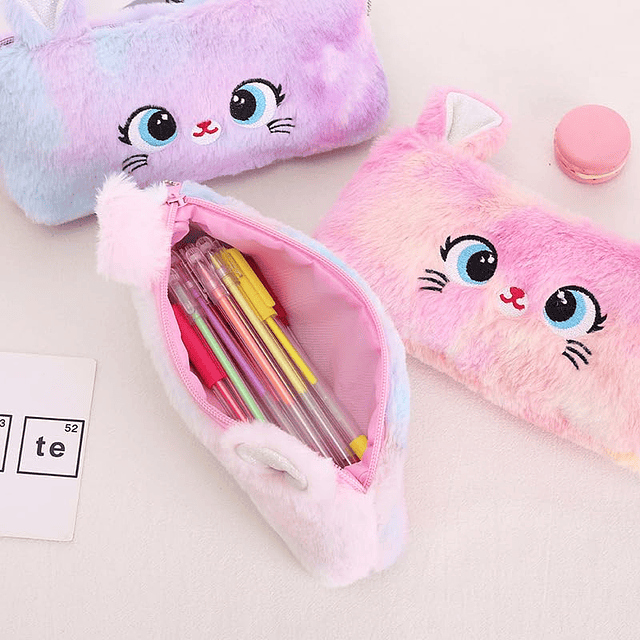 Mochila Kawaii ligera y colorida de 3 piezas con dos lindos