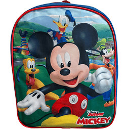 Mini mochila Mickey Mouse Toddle Boy de 12 pulgadas azul-roj