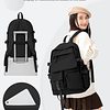 Mochila Negra Pequeña para La Universidad,Mochila De Viaje D