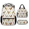 Mochila de pollo para niñas con lonchera - Juego de 3 mochil