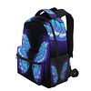 Mochila de ala de mariposa morada, mochila escolar, bolsa de