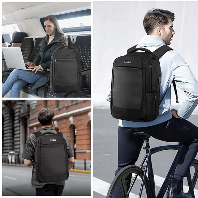 Mochila para computadora portátil de negocios para hombres y