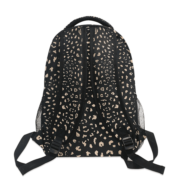 Mochila grande con estampado de leopardo realista, personali