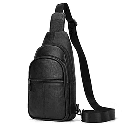 Bolso bandolera pequeño de cuero para hombres y mujeres, bol