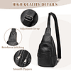 Bolso bandolera, mochila cruzada de cuero PU para mujeres y