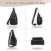 Bolso bandolera, mochila cruzada de cuero PU para mujeres y