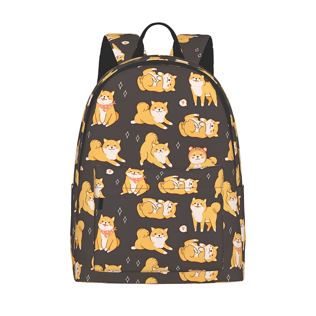 Mochila de 16 pulgadas, diseño de perros lindos Shiba Inu, m