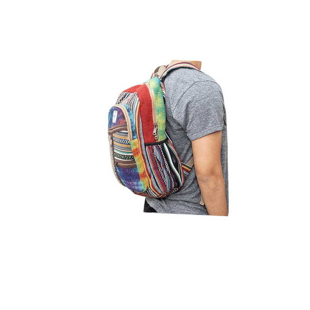 Mochila de cáñamo | Cáñamo 100% puro: mochila grande para co