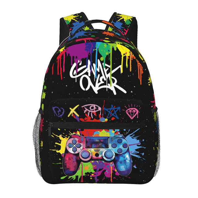 Mochila escolar para niños Graffiti Gamer Mochila para niños