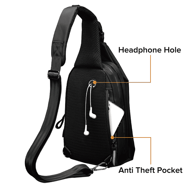 Mochila bandolera pequeña para hombres y mujeres, mochila de