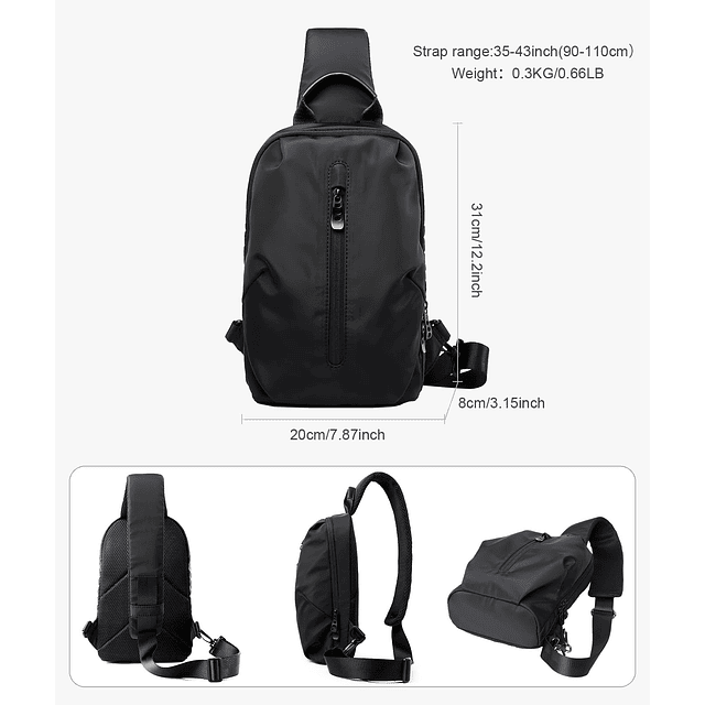 Bolso bandolera para hombre, bolso cruzado, mochila bandoler