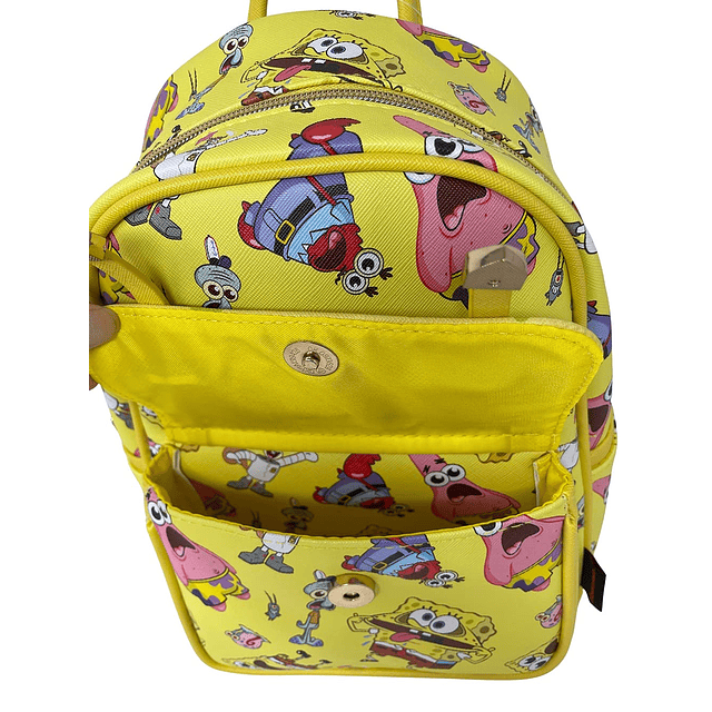 Mini mochila de piel sintética de 11 de Bob Esponja, color a