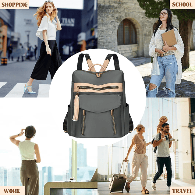 Mujer Mochila Nylon Mochila casual Bolso de hombro Bolsa de