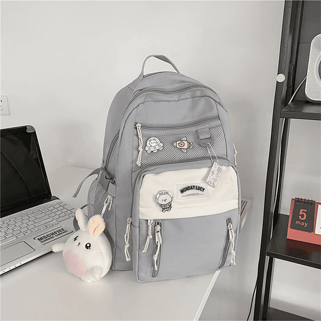 Mochilas estéticas grandes Kawaii para niñas estudiantes Moc