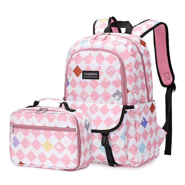 Mochila para Mujer con Fiambrera, Juego de 2 Piezas, Mochila