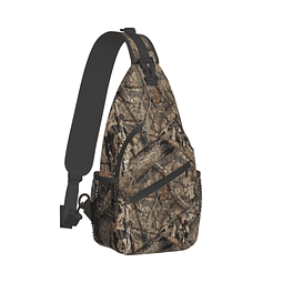 Caza Camuflaje Camo Bosque Sling Mochila Crossbody Sling Bag