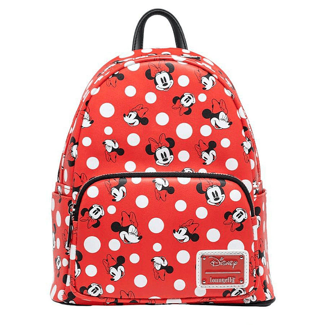 Mochila Mujer Disney Minnie Mouse Lunares Rojo