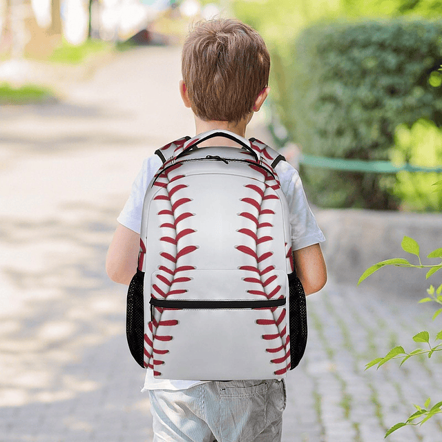 Mochila de béisbol para niños, mochila deportiva de 16 pulga