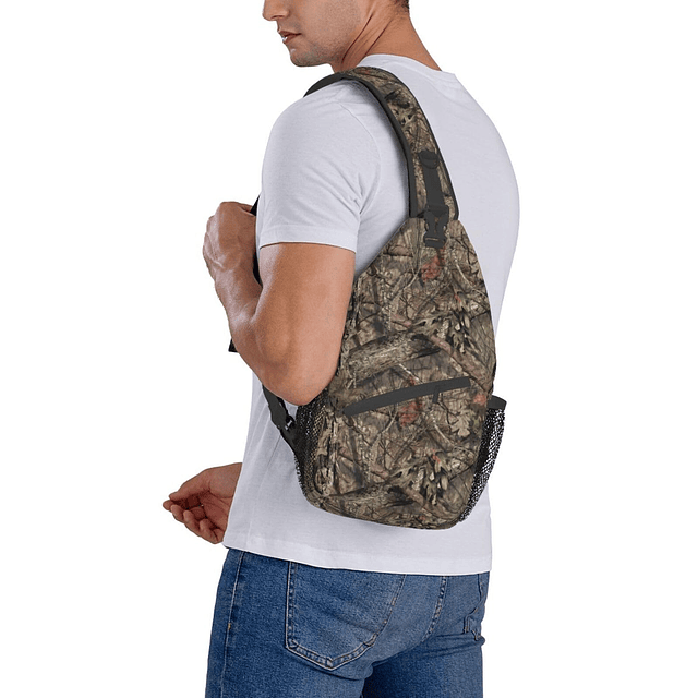 Caza Camuflaje Camo Bosque Sling Mochila Crossbody Sling Bag