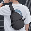 Mochila pequeña con bandolera negra para hombres y mujeres,