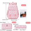 Mochila escolar para niñas con lonchera, 3 unidades/juego, m