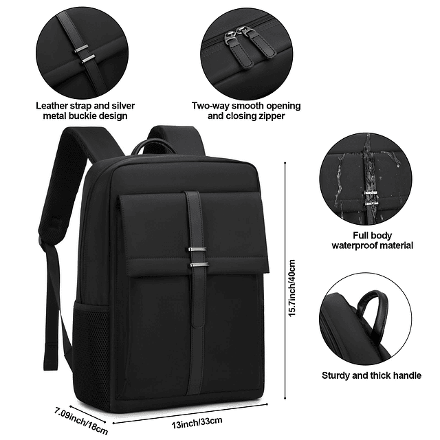 Mochila para ordenador portátil para hombres y mujeres, bols