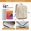 Mochila para computadora portátil para mujer: Bolsa de traba