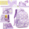 Mochila floral para ordenador portátil para mujer, resistent