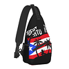 Bolso bandolera con bandera de Puerto Rico/mochila cruzada/b