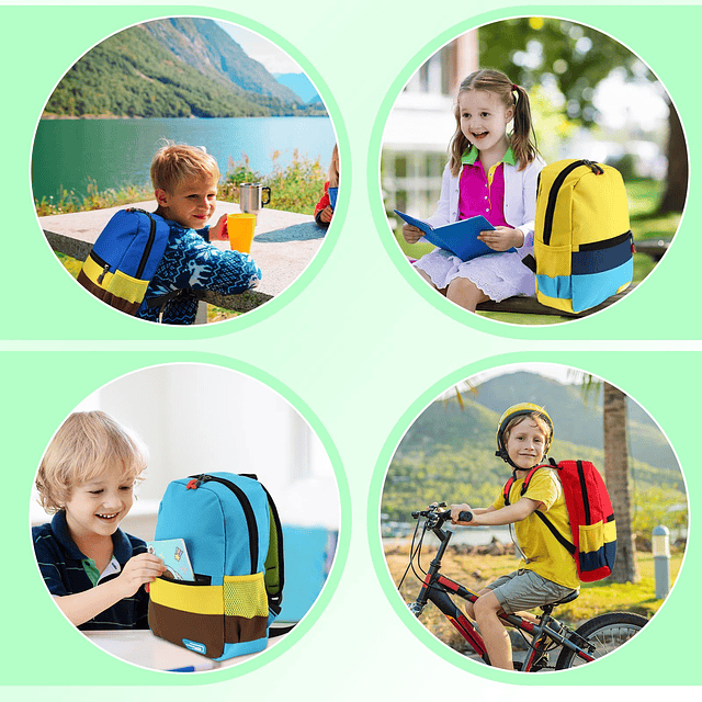 Mochila para niños en edad preescolar de 6 uds., mochila a g