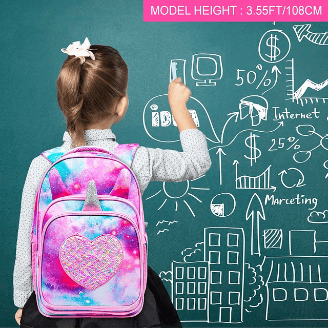 4 mochilas para niños para niñas, mochila escolar preescolar