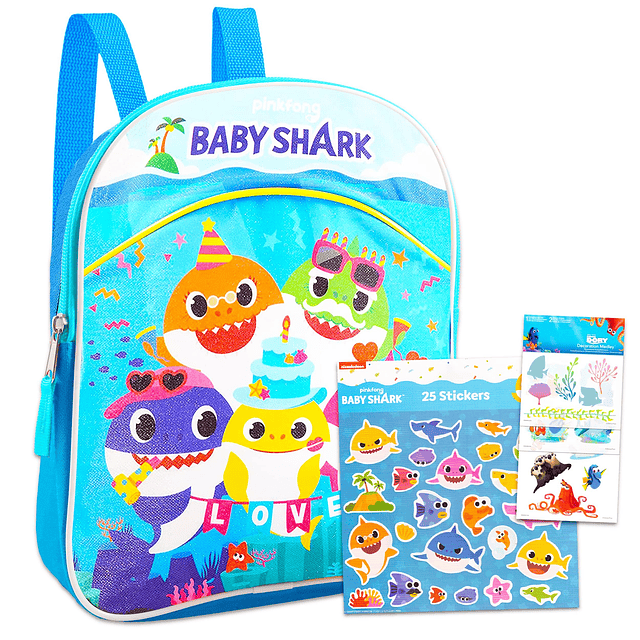 Mini mochila Baby Shark para niños y niñas en edad preescola