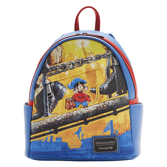 una mini mochila con escena FIEVEL de American Tail