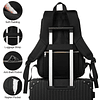 Mochila negra para mujer, 15,6 pulgadas, Mochila antirrobo p