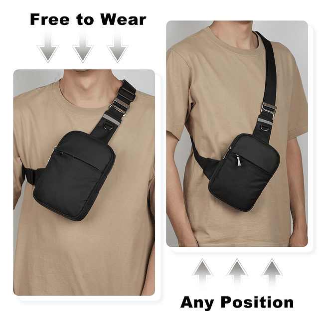 Mini bolso bandolera para hombres y mujeres, pequeño bolso c