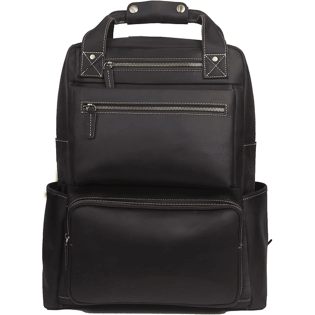 Mochilas de cuero para hombres Bolso para computadora portát