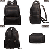 Mochilas de cuero para hombres Bolso para computadora portát