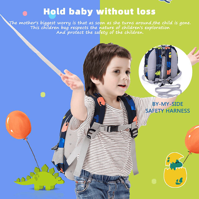 Mochila de dinosaurio 3D, mochilas para niños y niñas, mochi