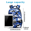 Mochila escolar azul camuflaje para niños y niñas, mochila l