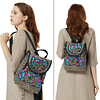 Mochila bordada para mujer, bolso vintage, pequeño cordón, i