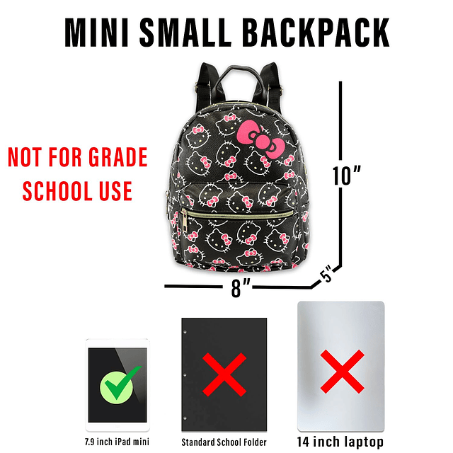 Conjunto de mini mochila para niñas - Paquete con mochila pe